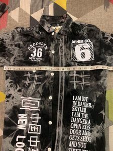 black denim shirt