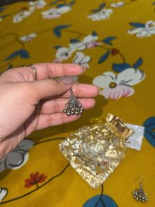 Silver Jhumka Earrings