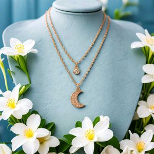 Layered Moon Necklace