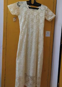 Women's Mesh Embroidered Maxi Dress