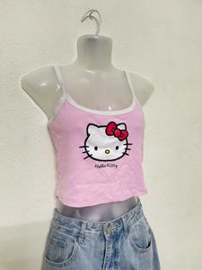 Pintresty Y2k Hello Kitty Crop Top