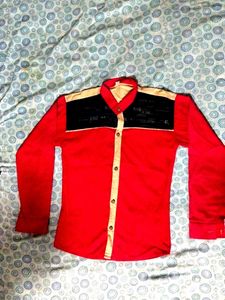 Retro Color Block Button-Down