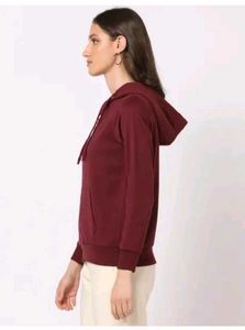 Women/Men Burgundy Hoodie Sweatshirt