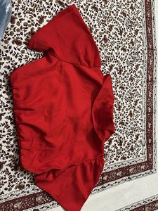 Red Ruffle Blouse