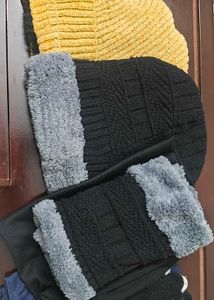 winter cap and gloves