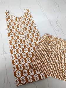Boho Print Brown Dress(Used)
