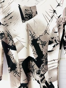 Abstract Print Bodycon Dress