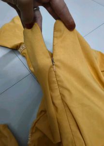 Vintage Mustard Dress with Bell Sleeves