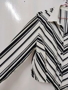 Striped Tie-Front Shirt