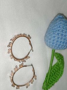 Butterfly Hoop Earrings