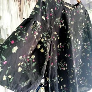 Black Floral Top