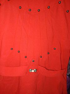 Casual Regular Sleeves Solid Women Red Top