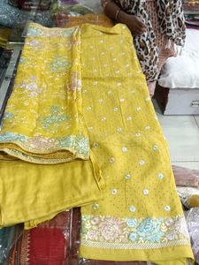 Yellow Embroidered Salwar Kameez