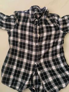 Black &amp; White Checkered Shirt