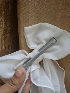 White Bow Hair Clip