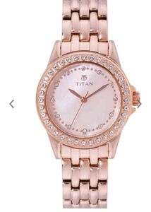 Titan Rose Gold Women&#39;s Watch with Crystals