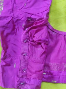 New Festive Purple Readymade Blouse