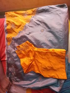 Dubble Colour Saaree With Blouse.