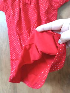 Cotton Blend Top For Small Girl Age 1 To 2 Years