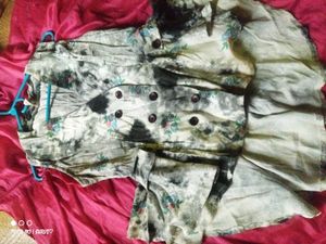 Tie-dye Floral Button-Up Top