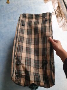 Plaid Travel Duffel Bag