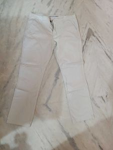 Men Off White Casual Pants Chino