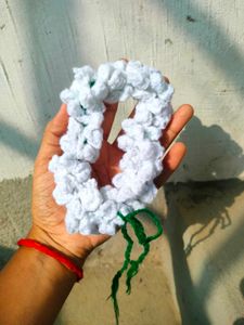 White Crochet gajra