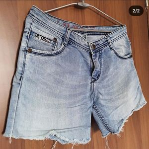 Distressed Denim Shorts