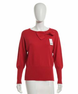 Chic Red Bow Sweater ❤️