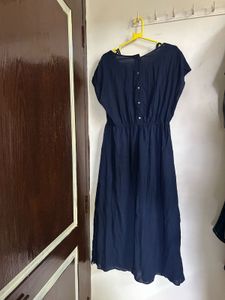 Navy Blue Midi Dress