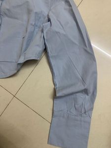 Blue Crop Shirt