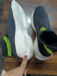 Black Sock Sneakers Size 9