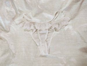 White Lace Thong