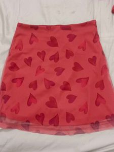 Heart Print Mini Dress