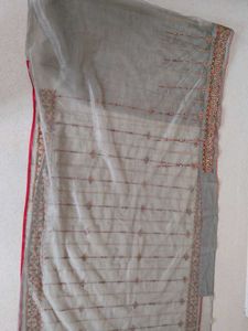 Elegant Embroidered Saree &amp; Blouse Set