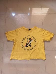 Yellow Graphic Print Tee