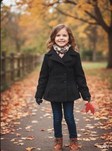 Elegant Wool Blend Coat For Kids