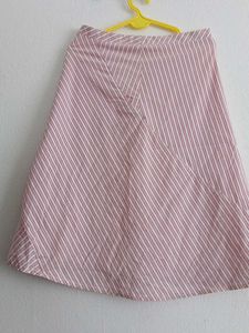 Striped A-Line Skirt