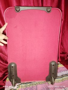 ✅Red ♥️ Color Two Wheeler Trolley Bag Used