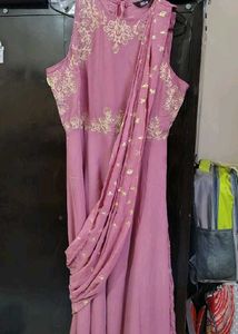 Gown with purse, eyelashes 😍😍🔥saree gowwn