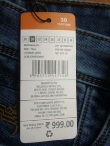 Dark Blue J Distressed joggers Jeans Size 30 With