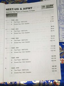 10 Year Pyq Book