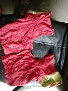 Red Readymade Saree Blouse