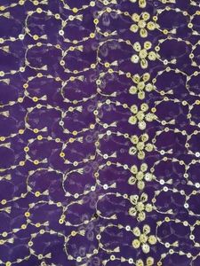 Elegant Purple Saree with Sequin Work