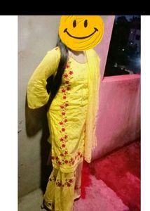 3 Sharara Set Beautiful Yellow