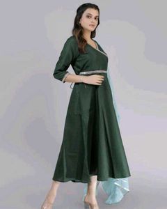 Elegant Green Kurta With Dupatta