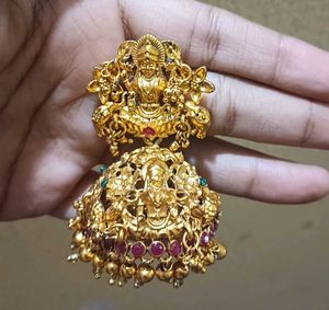 Golden Jhumka Earrings