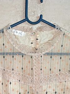 Ladies Lace Top Layered Multicolour
