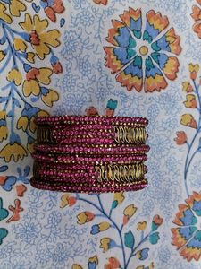 Colorful Beaded Bangle Set