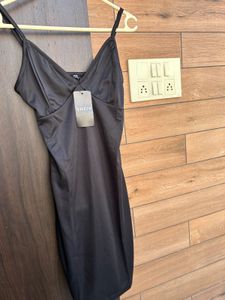 Black Slip Dress - Shein
